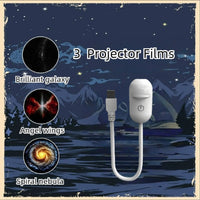 2-In-1 Mini Galaxy Star Projector Night Light – Starry Sky Ambient Lamp for Bedroom Sleep & Decoration