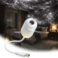 2-In-1 Mini Galaxy Star Projector Night Light – Starry Sky Ambient Lamp for Bedroom Sleep & Decoration